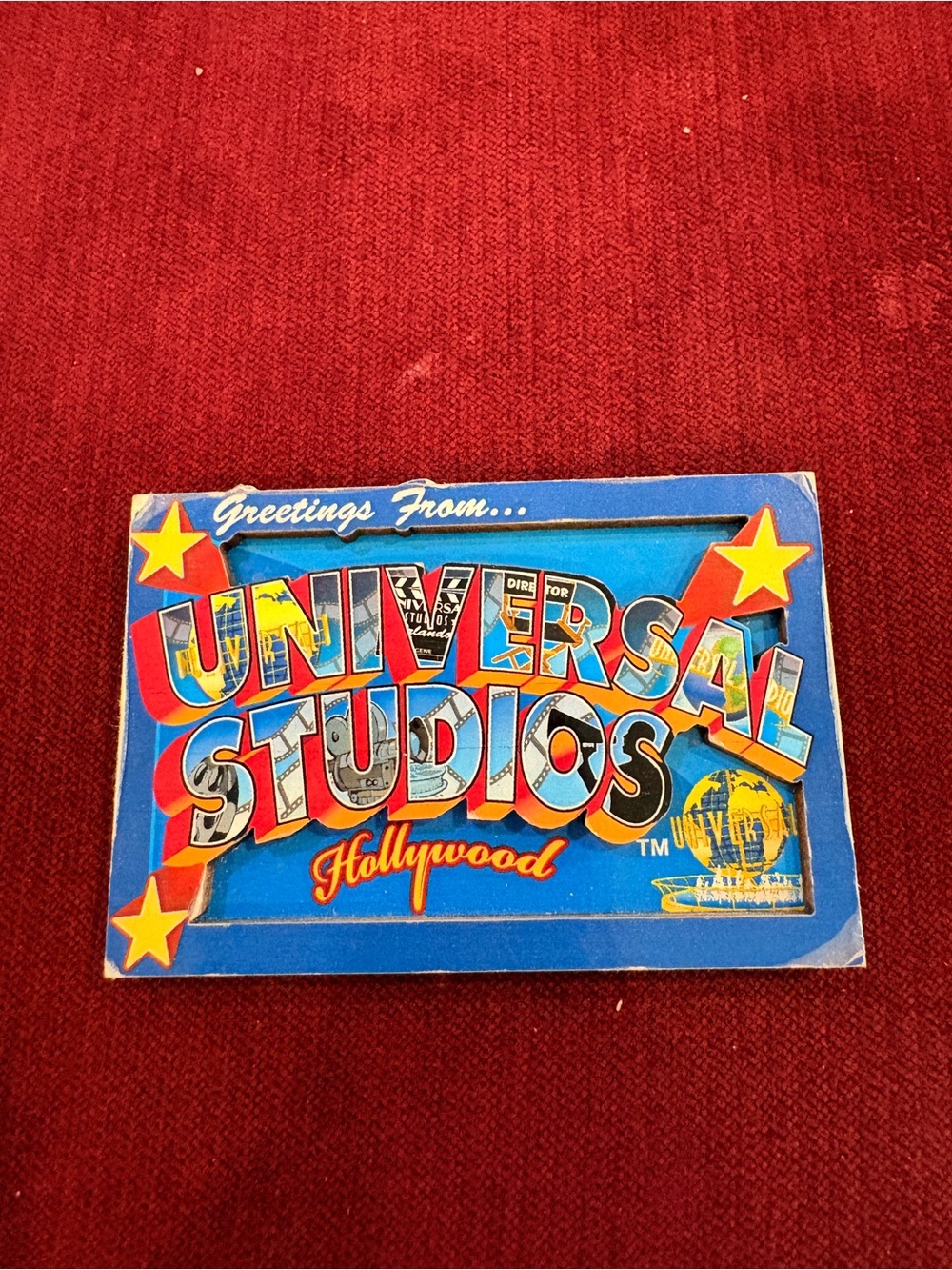 Pre Owned Hollywood Universal Studios Refrigerator Decor-3”x2”